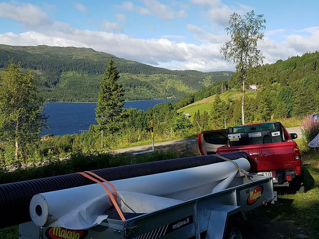 Arbetsbil för markarbete i Åre - Erik Rask AB